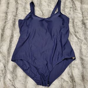 Swim 365 one piece navy plus size, sz 24W